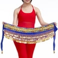 thumbnail image 5 of OSFVNOXV Mini Skirts for Petite Women Belly Dance Hip Scarf Belt Profession Velvet Performance Skirt Hip Wrap, 5 of 5
