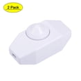 thumbnail image 1 of Interruptor de cable rotativo Uxcell AC 250V 2A blanco para lámpara de mesa 2 paquetes, 1 of 5