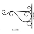 thumbnail image 5 of Soporte de pared de hierro SSuperp para flores Maceta Color negro 25 x 20 cm, 5 of 5