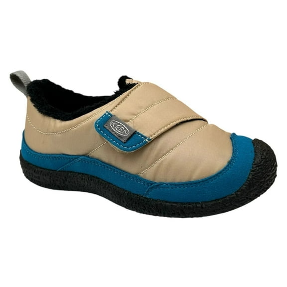 KEEN Howser Little Boys Faux Fur Lined Slippers Size 12 Blue-Beige Warm Shoes
