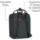 thumbnail image 3 of Mochila mediana Fj?llr?ven K?nken，Gris Kaili Sencillez, 3 of 5
