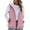 Pink, variant on LUVDA Hooded Puffer Vest for Women - Sherpa Lined Sleeveless Warm Jacket with Zipper and Pockets for Casual Fall Winter Layering