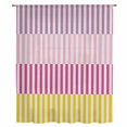 thumbnail image 2 of Colorful Stripe Sheer Curtains 84 Inches Long, Modern Pink Purple Yellow Vertical Striped Light Filering Curtains, Breathable Simi Curtain Privacy Drapes for Living Room Bedroom Window Treatment, 2 of 9