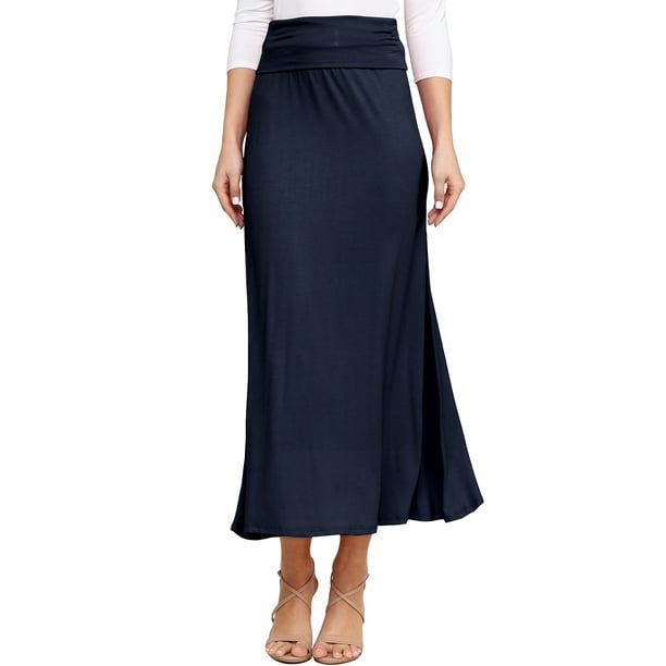 Doublju - Doublju Women's High Waist Flared Maxi Skirt or Tube Top ...