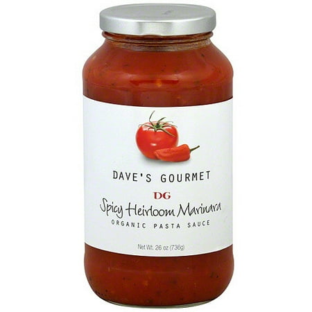 Dave's Gourmet Organic Spicy Heirloom Marinara Pasta Sauce, 26 oz (Pack of 6)