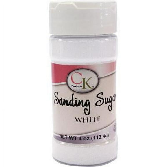 White Sanding Sugar 4 Oz. For Decorating Cookies, Cupcakes, Cake Pops,Cakes, Baked Goods
