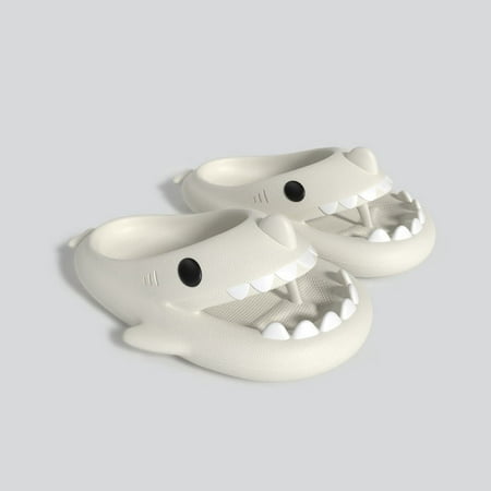 

Unisex Cartoon Shark Novelty Flip Flops Quick Drying Non-slip Casual Cloud Slides Indoor & Outdoor Beach Sports Slides-38-39