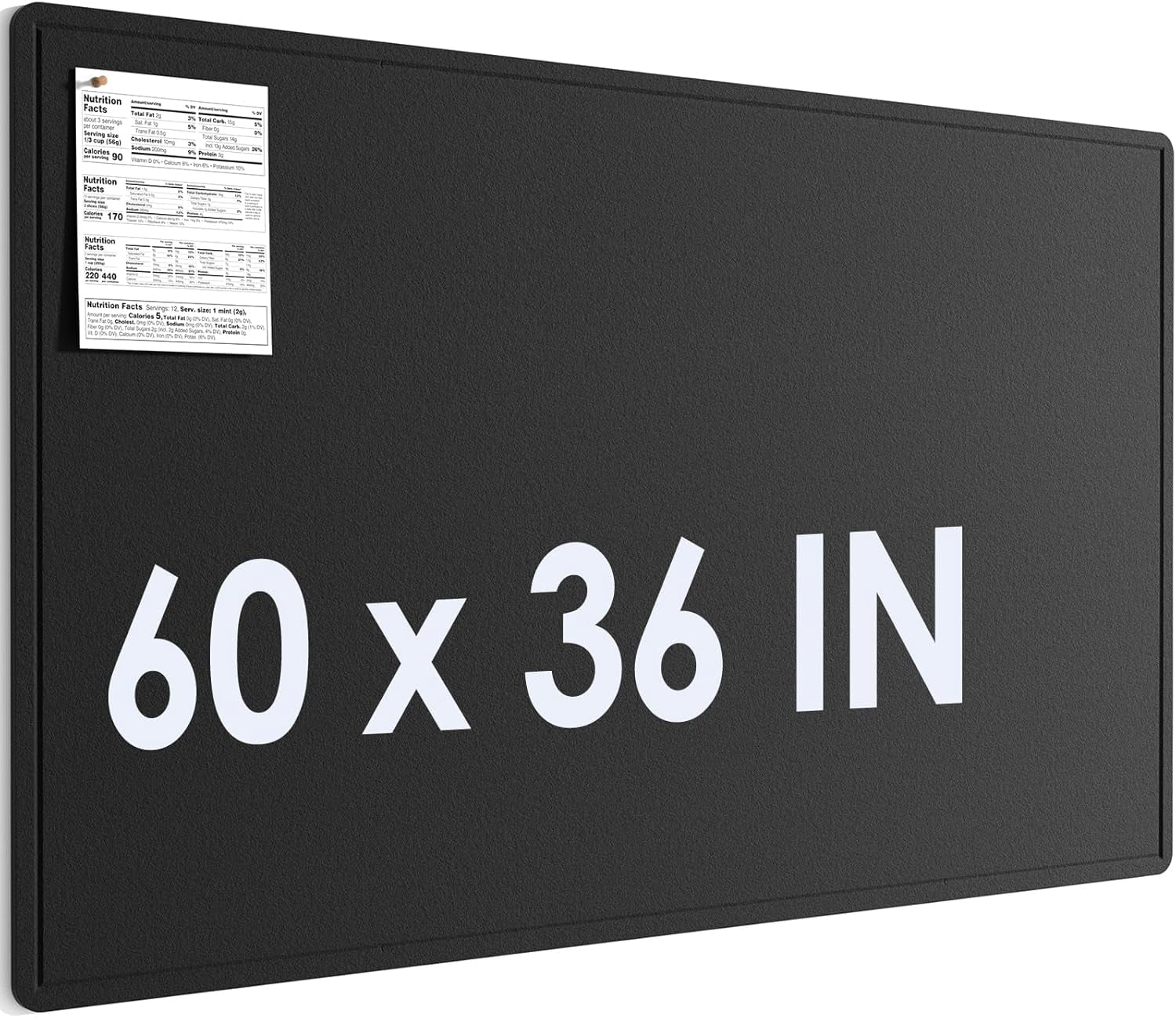 Extra Large Bulletin Board 60" x 36", Foldable Felt Board Vision Board Supplies, Cork Board for Office, Home, School, Small Pin Boards for Walls Decorative Display Board Dark Blue