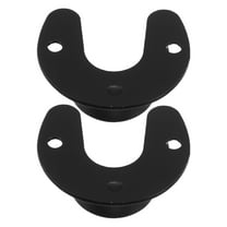 WEUVEB 2-Pack Black Closet Rod Socket Bracket Set, Stainless Steel Material for Closet Organization