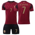 thumbnail image 1 of 2024 camiseta de la Copa de Europa uniforme de fútbol alemán personalizado No. 8 Kroos equipo nacional uniforme de entrenamiento para adultos y niños nuevoBélgica casa número 7 De Bruyne, 1 of 3