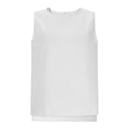 thumbnail image 4 of LVHAOGJOB Débardeur Sans Manches pour Femmes, Hauts de Couleur Unie, Chandails à Col Rond pour Femmes, Coupe Ample, 4 of 7