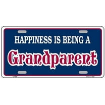 Happiness Is Being Grandparent Novelty License Plate