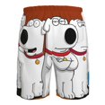 thumbnail image 6 of Cartoon Family Guy Men's Beach Shorts Swim Trunks Casual Quick Dry Board Shorts Swimwear with Mesh Lined and Pockets, 6 of 8
