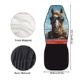 thumbnail image 5 of Garronmavis Funny Horse Driving Front Car Seat Cover 2 PCS Vehicle Protector Front Seats Covers Thin Interior Accessories Easy to Install Universal Fit, 5 of 7