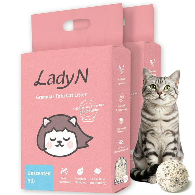 Minibolita de tofu granulado Lady N Cat Litter, 8,16 kg
