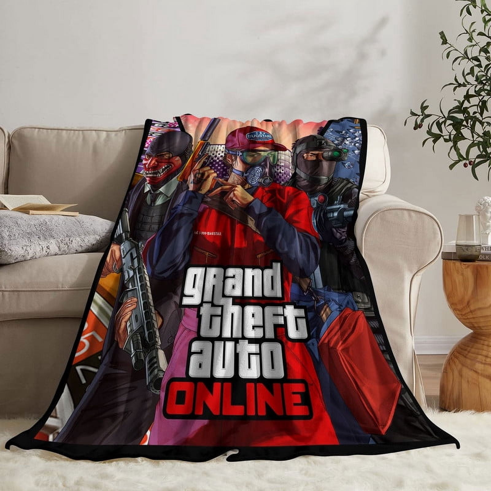 Grand Theft Auto Gra5 Throw Blanket Gifts for Fans Lover Girls Boys Women Present Hoodie Him Bed 40"x50"