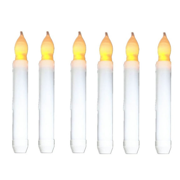 ZONHEBIN 6 LED Flameless Taper Candles for Wedding Pool Party