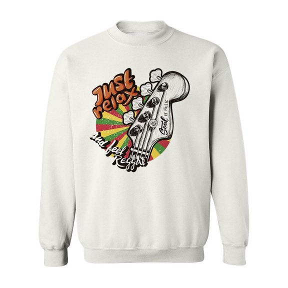 Feel Reggae Guitar Sweatshirt Men -Image by Shutterstock, Male 3X-Large