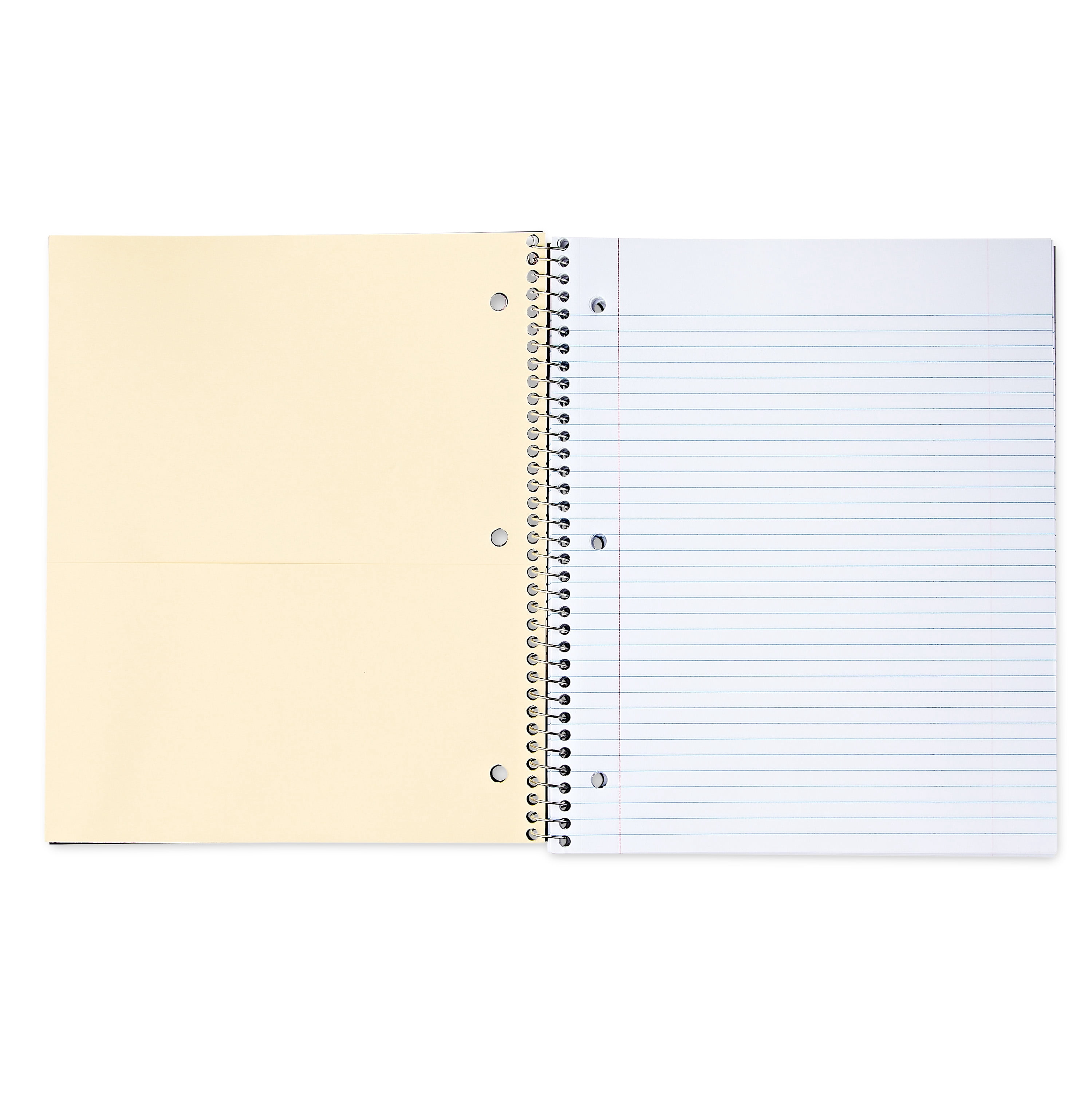 Pen+Gear 1-Subject College Ruled Poly Notebook, Black, 9 in x 11 in, 100 Sheets