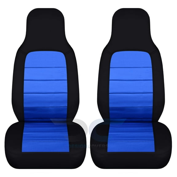 Designcovers Fits 1990-1998 Mazda MX-5 Miata Cotton Seat Covers: Black and Blue