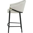 thumbnail image 5 of Pemberly Row Sloped Arm Counter Height Stool in Beige & Glossy Black - Set of 2, 5 of 8