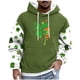 thumbnail image 2 of Sudadera con capucha para hombre, estilo informal, con estampado del Día de San Patricio, con cordón y manga larga, de poliéster., 2 of 5