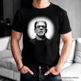 thumbnail image 5 of Frankenstein Spooky Portrait T-Shirt, Horror Villain Theme Halloween Tee, 5 of 5