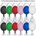 thumbnail image 2 of selizo 12 Packs Retractable ID Badge Card Holder Carabiner Badge Reel with Belt Clip and Key Ring, Assorted Colors, 2 of 5