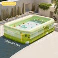 thumbnail image 1 of Bamboohart 150cm/ 59.06inch Dinosaur Theme Inflatable Outdoor Pool  PVC Material  Three-Layer Structure  Smooth Surface  Capacity 400.99 Liters to 599.99 Liters  Suitable for Parties and, 1 of 6