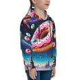thumbnail image 3 of Sikiie Starry Sky Pine Tree Donut Youth Hoodie Sweatshirt Pullover Hooded Classic Casual Essentials Hoodiefor Boys Girls Kids -Small, 3 of 6