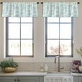 thumbnail image 3 of LALILO Kitchen Curtain Valance With Spiral Shells Marine Theme Rod Pocket Window Curtain 52"x 18" Set of 2, 3 of 5