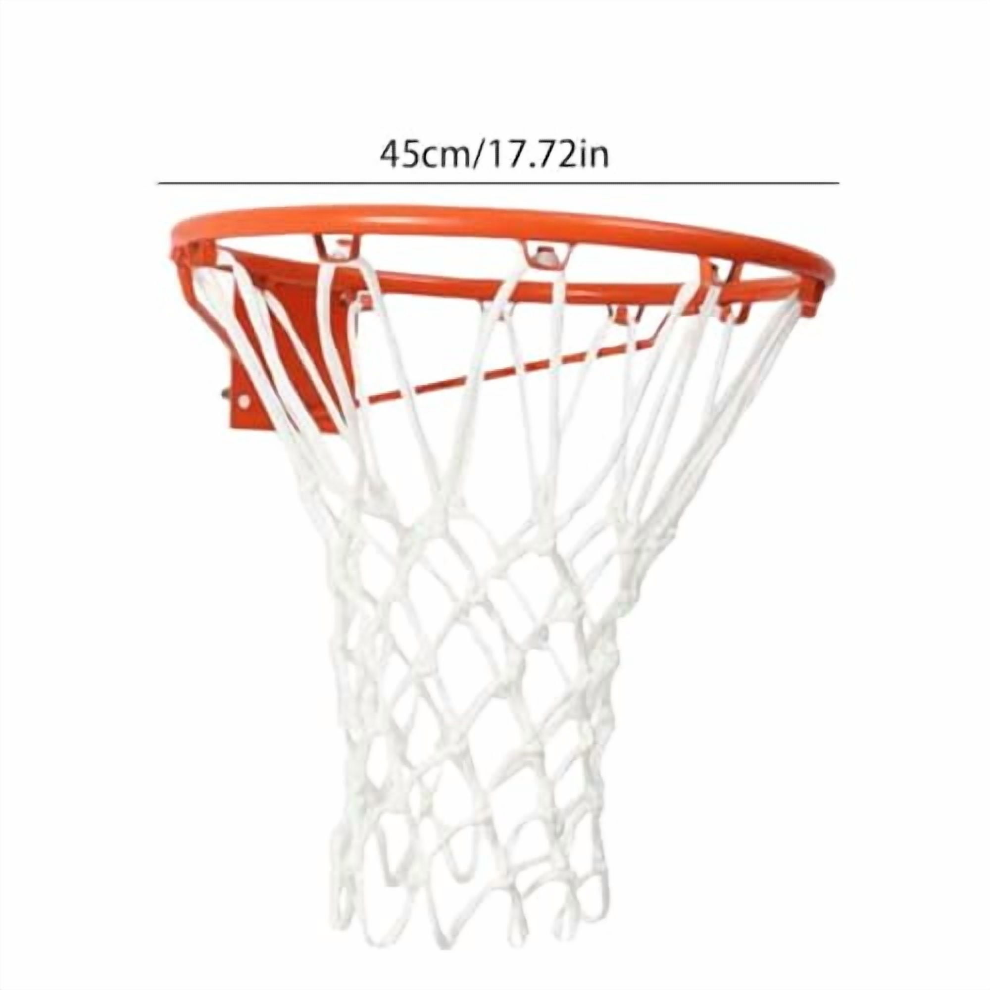 Basketball Rim, Basketball Rim Replacement, Wall Door Mounted Basketball Hoop, Breakaway Rim and Net for Ground & Wall-Mounted Basketball Hoops, Indoor/Outdoor