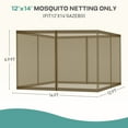 thumbnail image 5 of Aoodor Universal 12 x 14 ft. Gazebo Replacement Mosquito Netting Screen 4-Panel Sidewalls with Double Zipper for Patio Backyard Deck and Lawns (Only Netting), 5 of 9