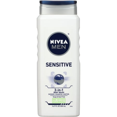(2 Pack) NIVEA Men Sensitive 3-in-1 Body Wash 16.9 fl.