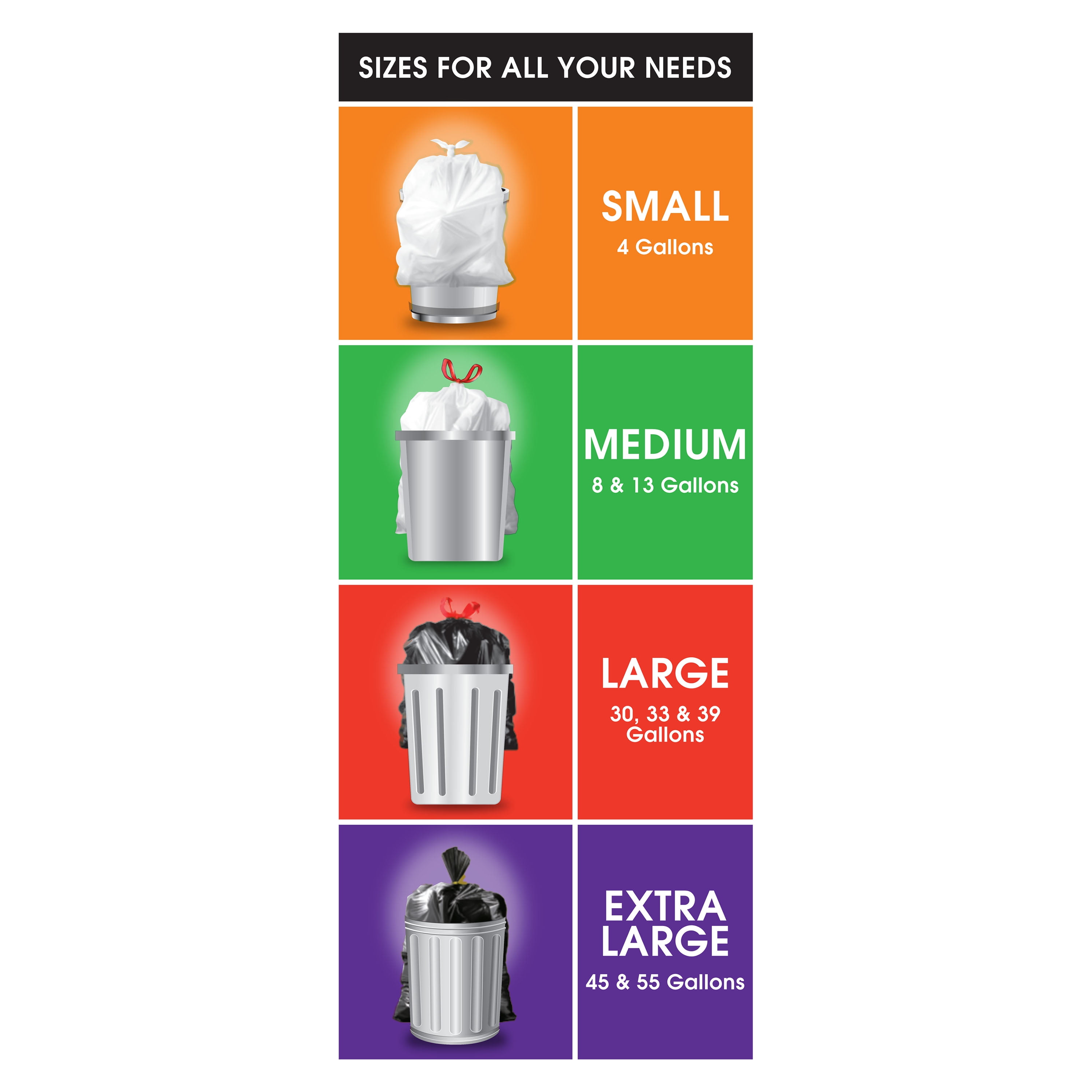 Xtra Tuff Trash Bags Kitchen Garbage Bags 13 Gallon 130 CT Heavy Duty BPA  FREE