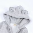 thumbnail image 4 of Infant Baby Boys Girls Jumpsuit Zipper Hooded Romper Long Sleeve One Piece Outfit Fall Winter Warm Clothes, 4 of 8