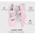 thumbnail image 5 of LUCKY STEP Ballet Flats Mary Jane Fashion Sneakers Elastic Strap Dressy Casual Shoes,Pink,Womens, 5 of 10