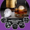 thumbnail image 5 of Shaped Large Skull Ice Cube Mold Tray, Stackable Silicone Round Ice Maker for Whiskey and Home Bars, 5 of 10