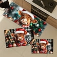 thumbnail image 2 of YIMEIS Christmas cow lights Machine Washable Non-Slip Rubberback Indoor Runner Rug/Area Rug for Kitchen, Hallway, Kitchen, Entryway, Bathroom, 2 Piece Set - 16''*24''/47''*18'', 2 of 10