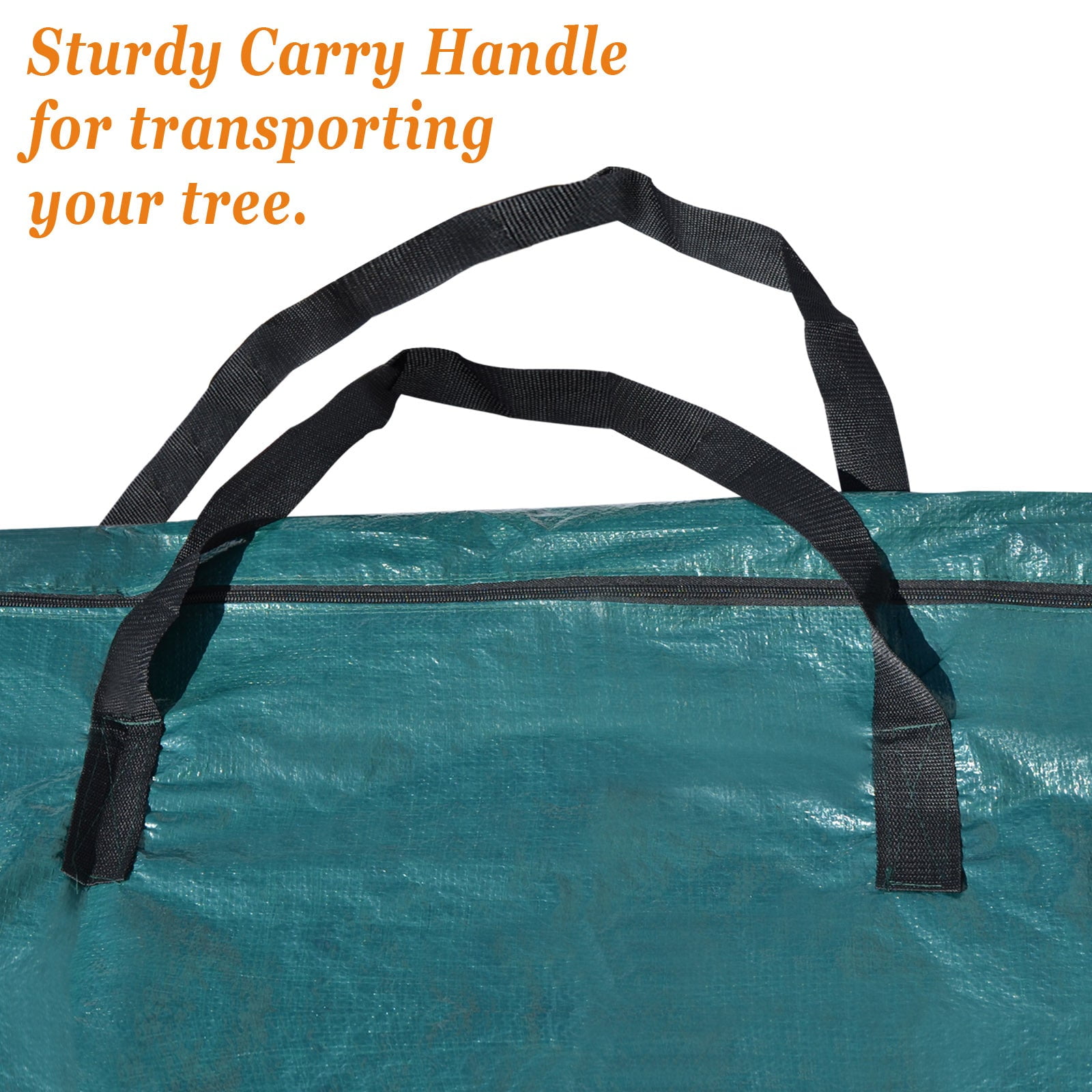 SUNRISEUMBRELLA Heavy Duty Large Artificial Christmas Tree Carry Storage Bag Holiday Clean Up to 9'(Green)