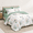 Botanical 02-California King-7pieces, variant on Botanical 02 California King-7pieces Green Leaves Print Microfiber Bed-in-a-Bag Bedding Set