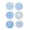 White Printed Blue, variant on Heatproof Silicone Coasters 9.6cm Round Printed Pattern Cup Mat Heat Insulated Drink Pad for Home Use Table Protectors