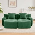 FFZ Soft Teddy Fabric Boneless Anti-Slip Assembly Chaise Lounge Curved ...