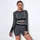 thumbnail image 1 of Fitness de manga larga Top pantalones cortos traje de Yoga ropa de gimnasio para mujeres apretado corto Leggings ropa de entrenamiento conjunto chica Traning Sportwear, 1 of 5