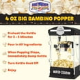 thumbnail image 3 of Big Bambino Retro 4oz Tabletop Popcorn Popper with Measuring Cups, Bags, and Removable Tray by Great Northern Popcorn (Black), 3 of 7