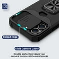 thumbnail image 6 of For Apple iPhone 15 Plus (6.7") Wallet Designed with Camera Protection, Card Slot & Ring Kickstand Magnetic Car Mount Phone Case Cover by Xpression - Black, 6 of 10