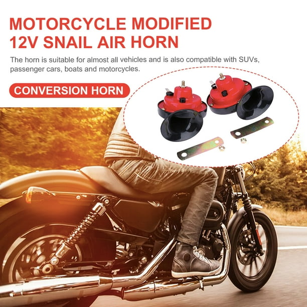 Bocina de aire para motocicleta de 12V, 300DB, resistente al agua, bocina de caracol automática para moto, barco automático