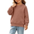 thumbnail image 5 of Tranfacy Kids Girls 0 to 4 Years Fall Hoodless Sweatshirts Solid Raglan Sleeve Long Sleeve Round Neck Casual Pullover Tops, 5 of 5
