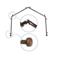 thumbnail image 4 of Ornament 13/16 4-Sided Bay Window Curtain Rod - Cocoa, 4 of 4