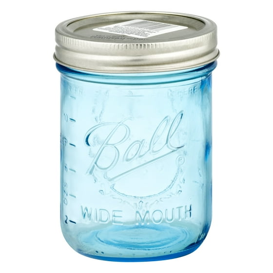 Ball (R) Wide Mouth Canning JarPint Blue